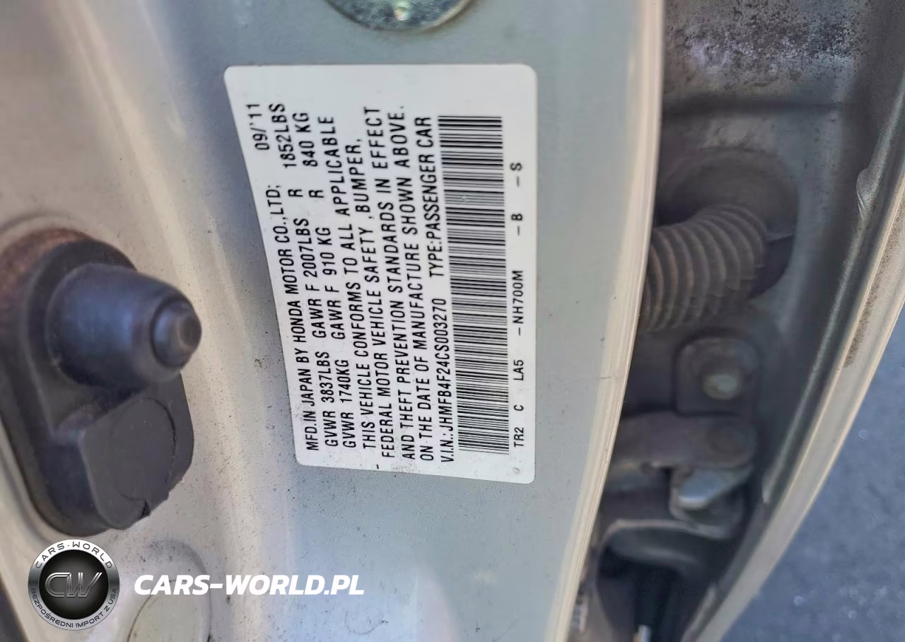2012 Honda Civic Hybrid VIN:JHMFB4F24CS003270 - 12