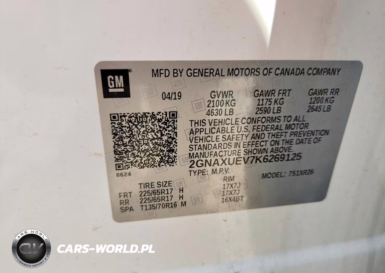 2019 Chevrolet Equinox Lt VIN:2GNAXUEV7K6269125 - 13