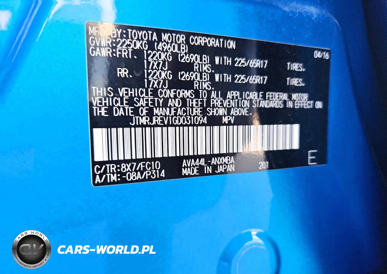 2016 Toyota Rav4 Hv Xle VIN:JTMRJREV1GD031094 - 13