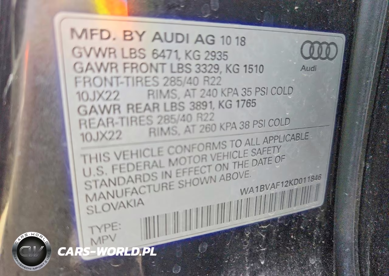 2019 Audi Q8 Premium Plus VIN:WA1BVAF12KD011846 - 13