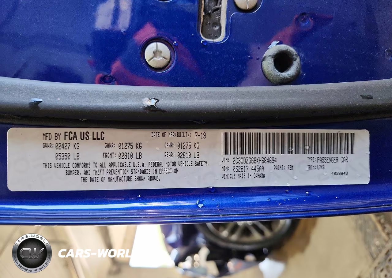 2019 Dodge Challenger Sxt VIN:2C3CDZGG8KH684694 - 12