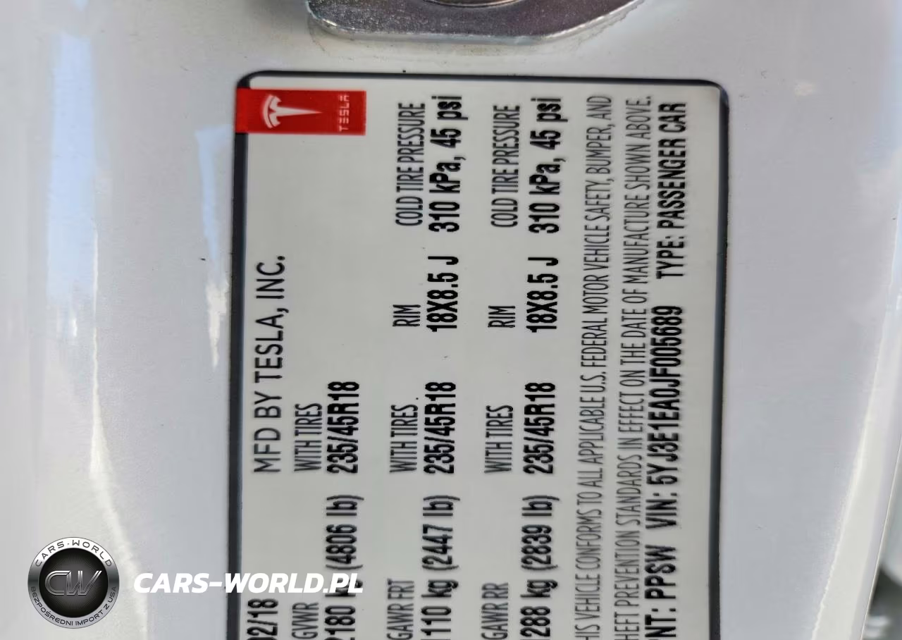 2018 Tesla Model 3 VIN:5YJ3E1EA0JF005689 - 13