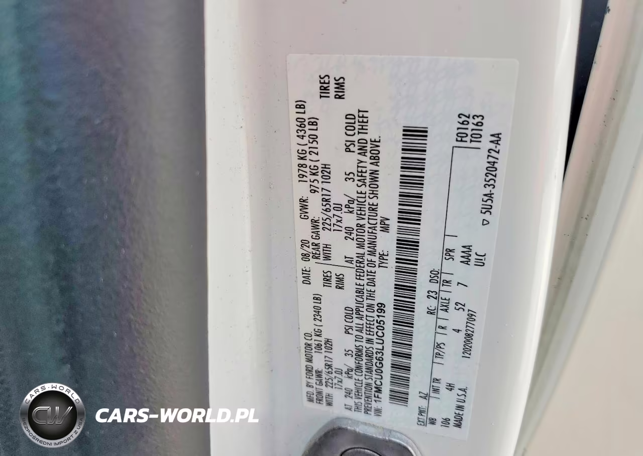 2020 Ford Escape Se VIN:1FMCU0G63LUC05199 - 13