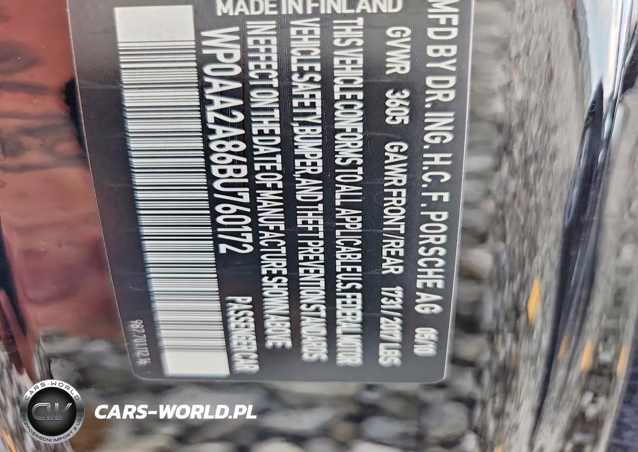 2011 Porsche Cayman VIN:WP0AA2A86BU760172 - 12