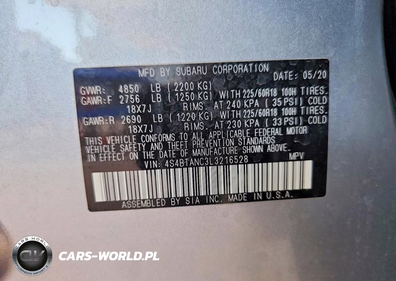 2020 Subaru Outback Limited VIN:4S4BTANC3L3216528 - 13