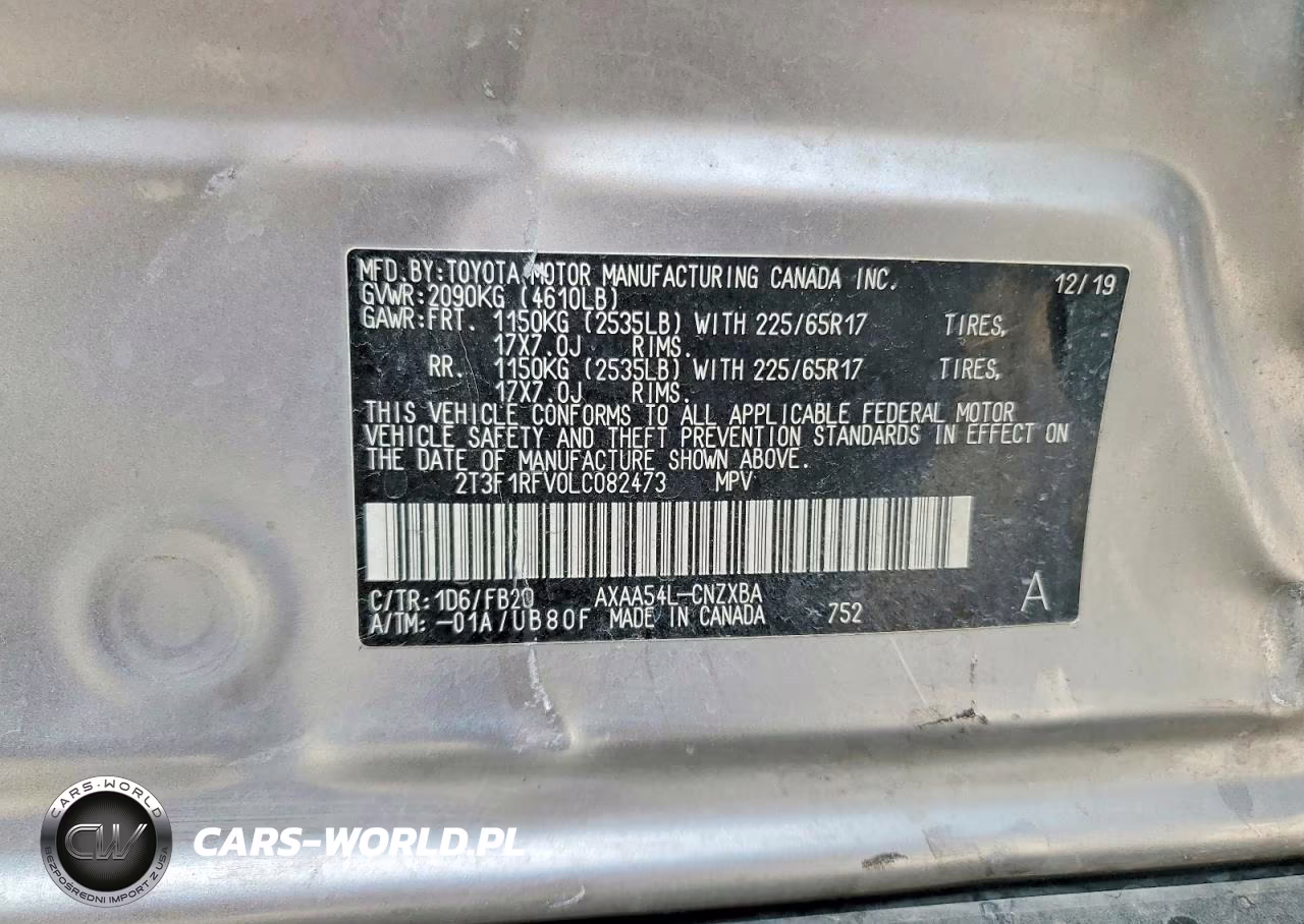 2020 Toyota Rav4 Le VIN:2T3F1RFV0LC082473 - 13