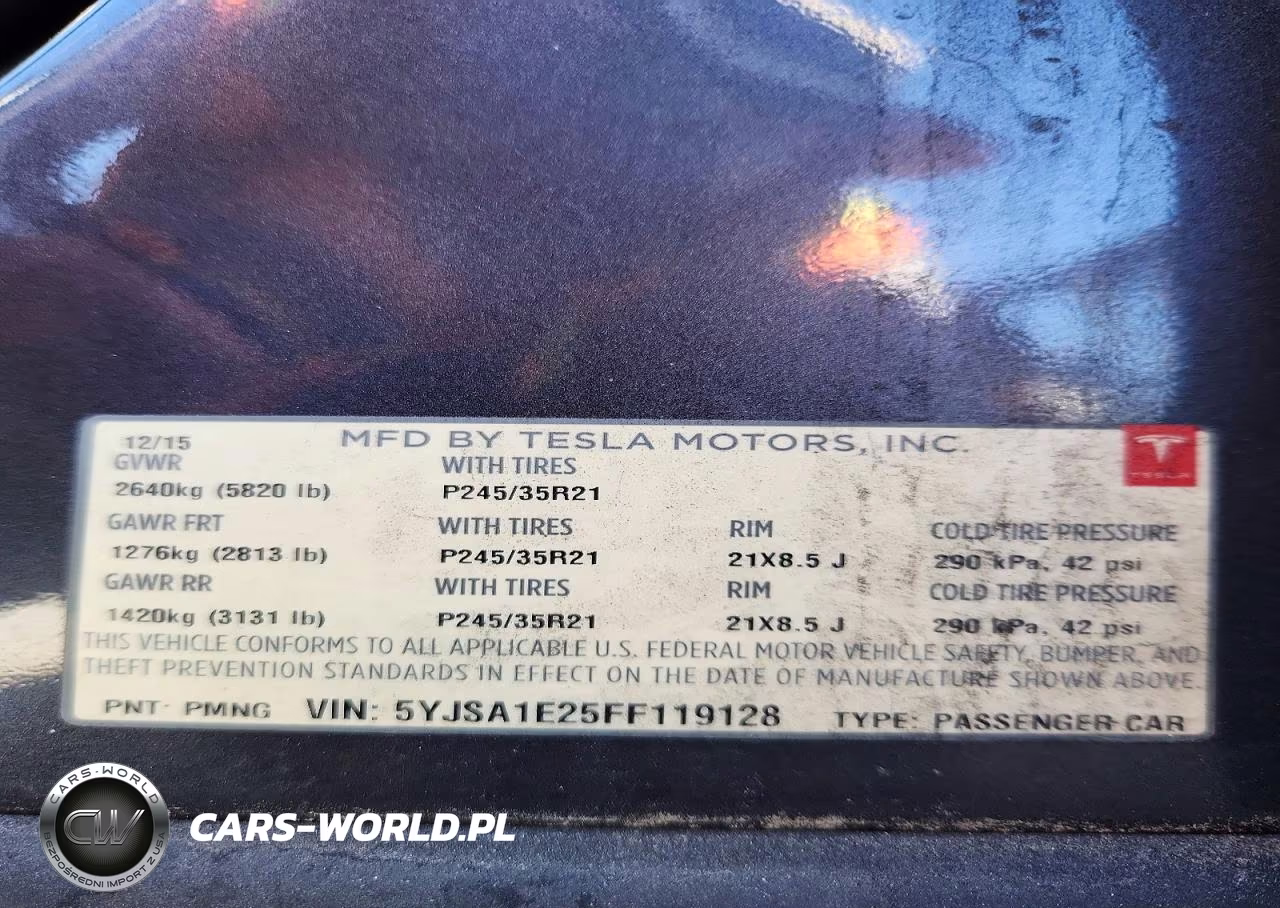 2015 Tesla Model S VIN:5YJSA1E25FF119128 - 13