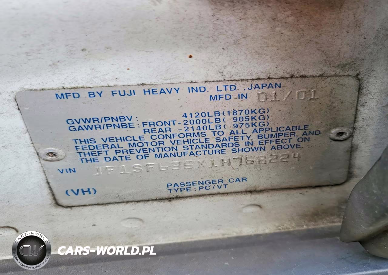 2001 Subaru Forester L VIN:JF1SF635X1H768224 - 13
