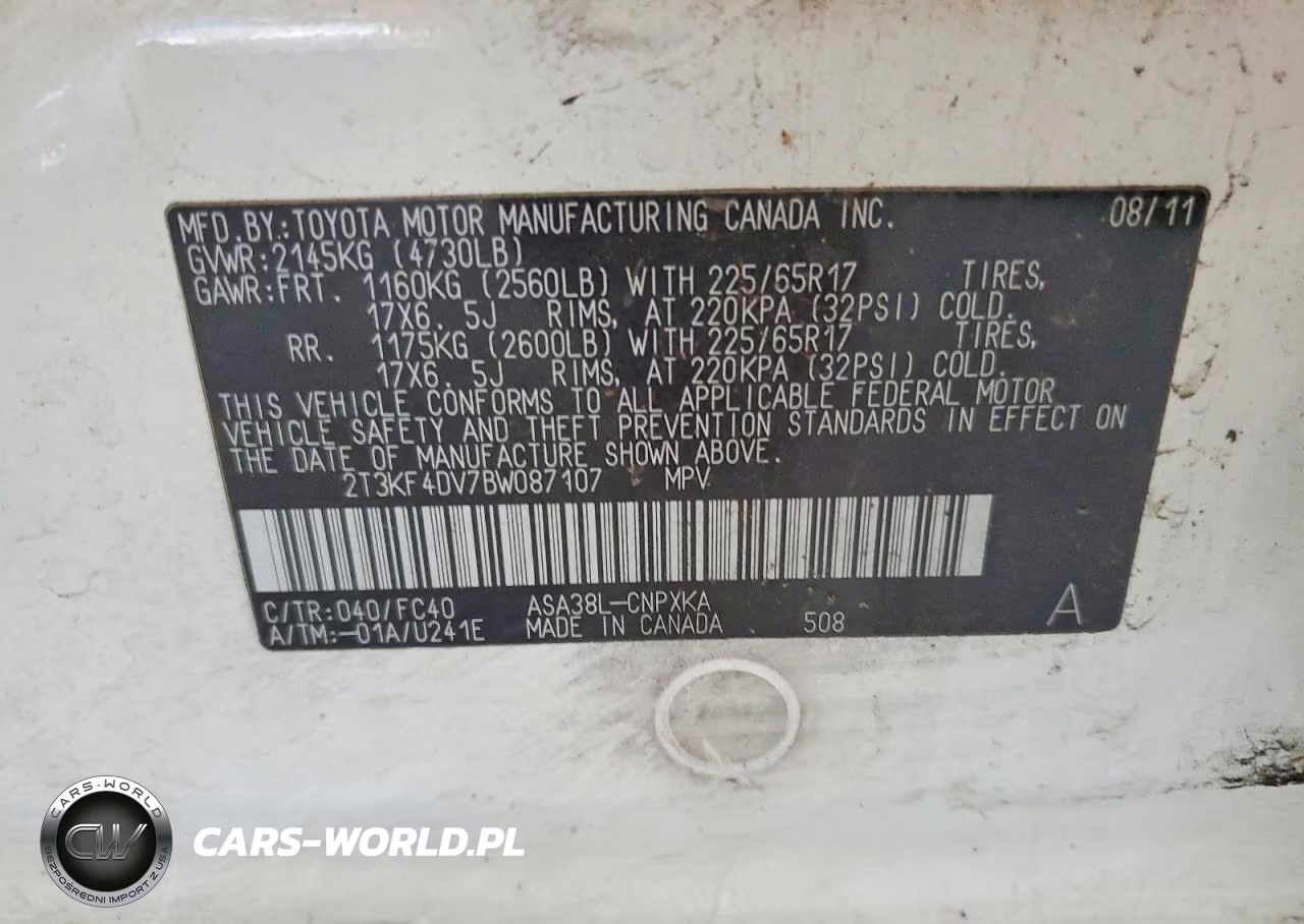 2011 Toyota Rav4 Base VIN:2T3KF4DV7BW087107 - 13