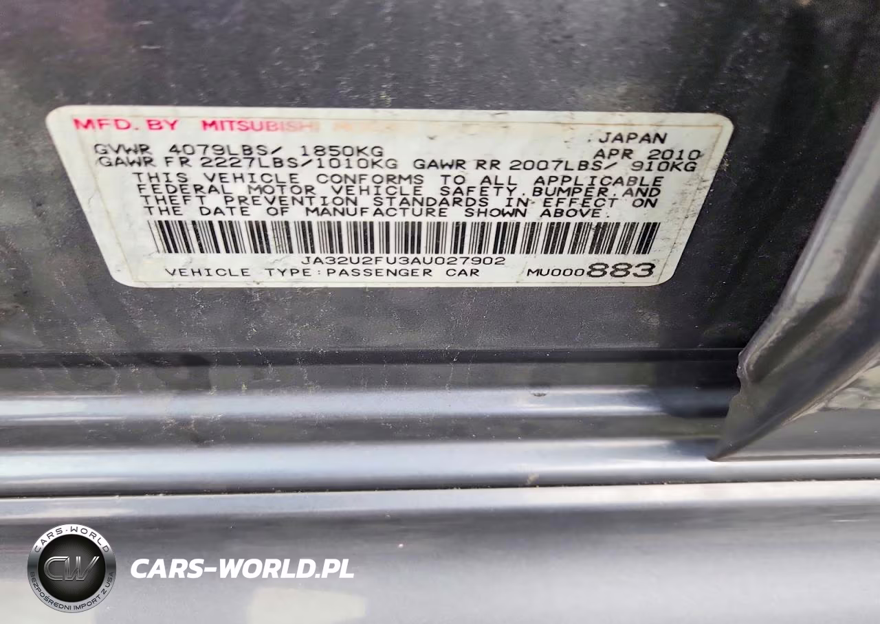 2010 Mitsubishi Lancer Es-Es Sport VIN:JA32U2FU3AU027902 - 12