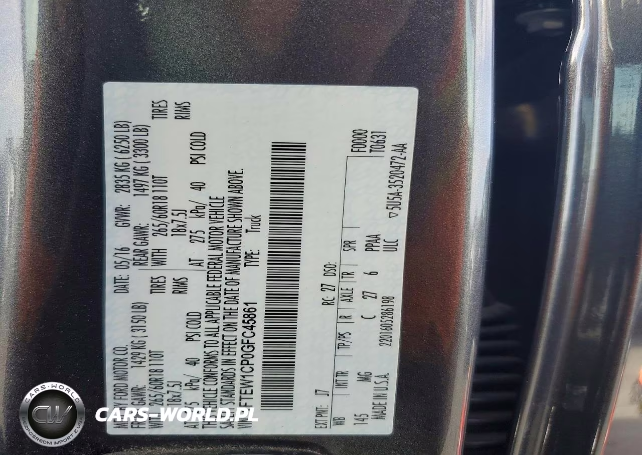 2016 Ford F150 Supercrew VIN:1FTEW1CP0GFC45861 - 12