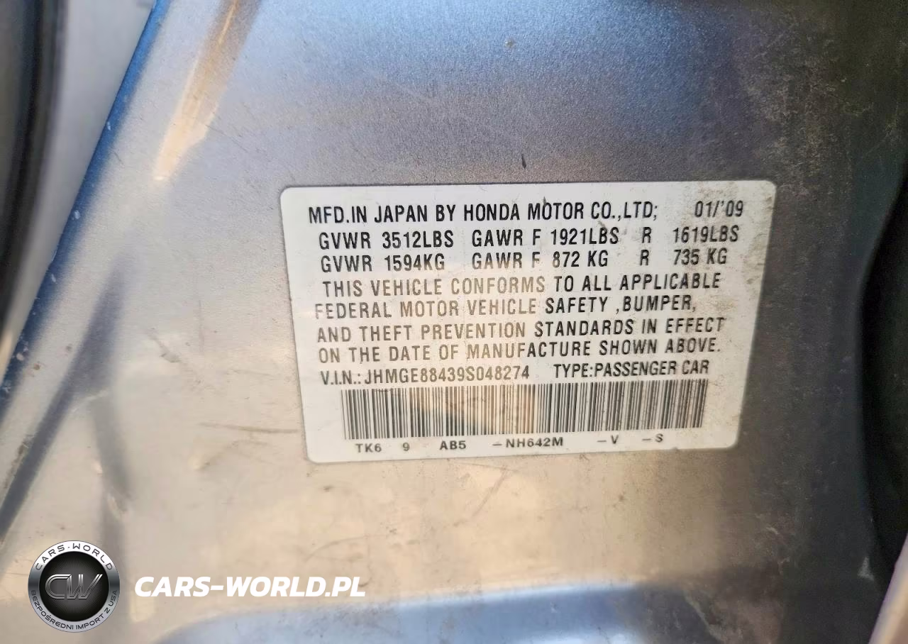 2009 Honda Fit Sport VIN:JHMGE88439S048274 - 13