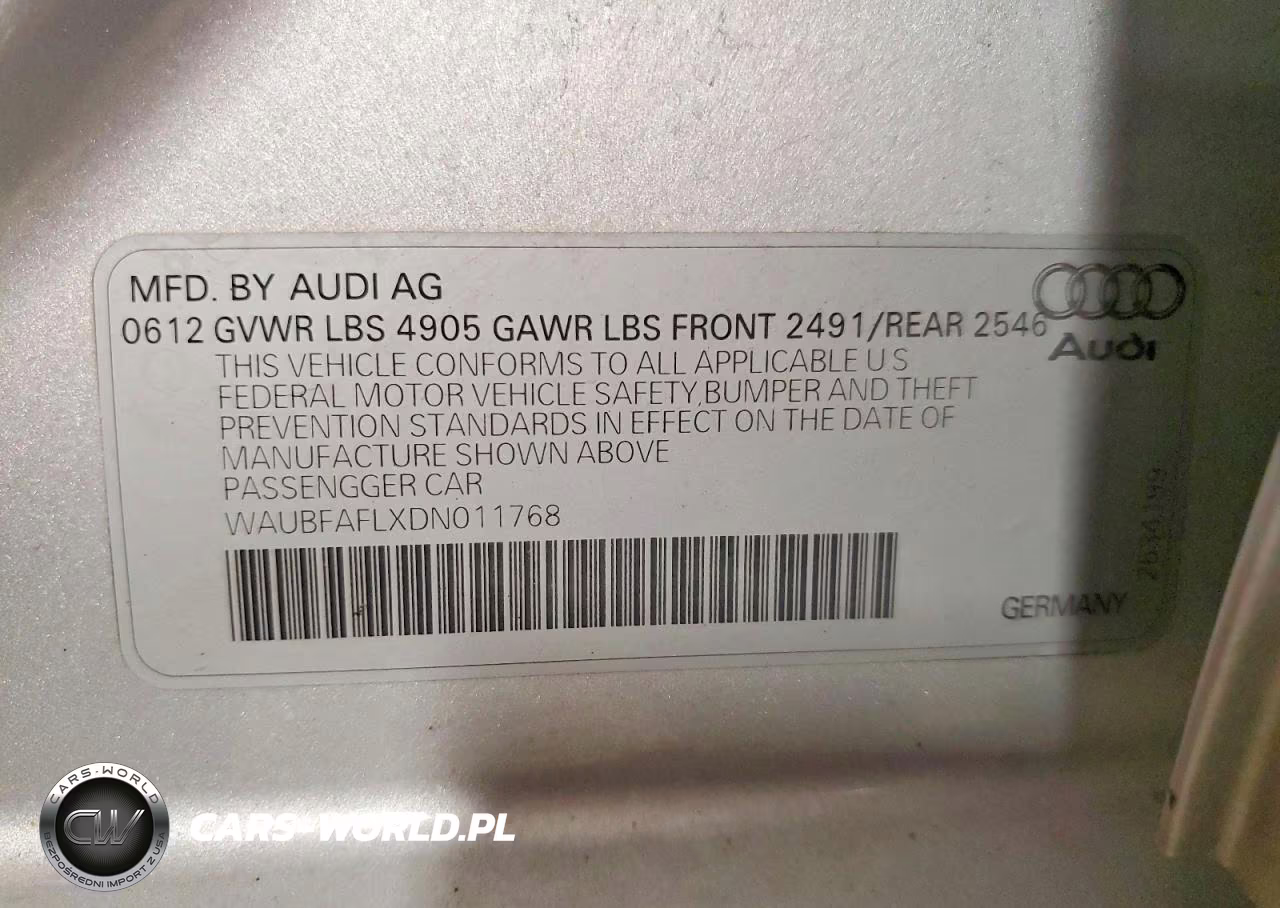 2013 Audi A4 Premium VIN:WAUBFAFLXDN011768 - 12