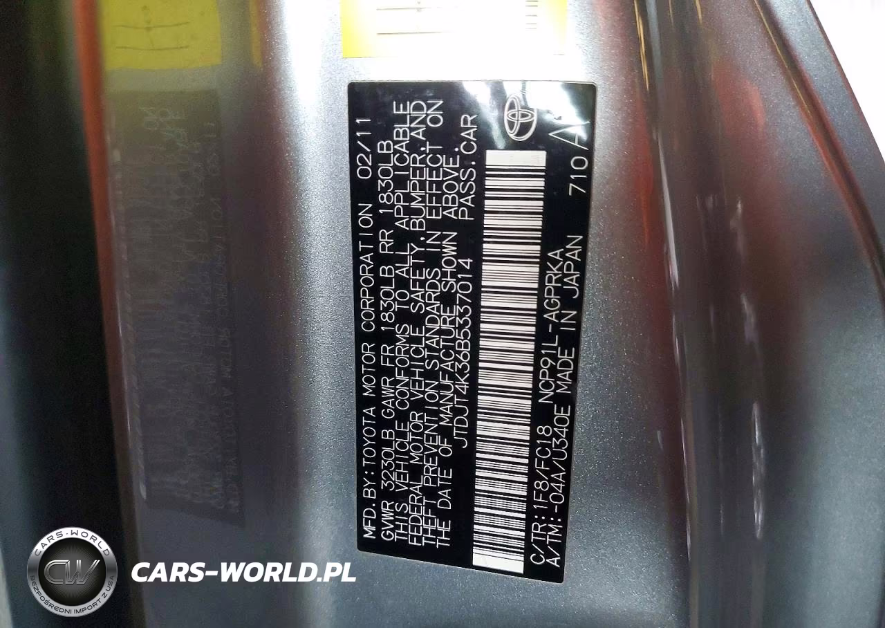 2011 Toyota Yaris Base VIN:JTDJT4K36B5337014 - 12