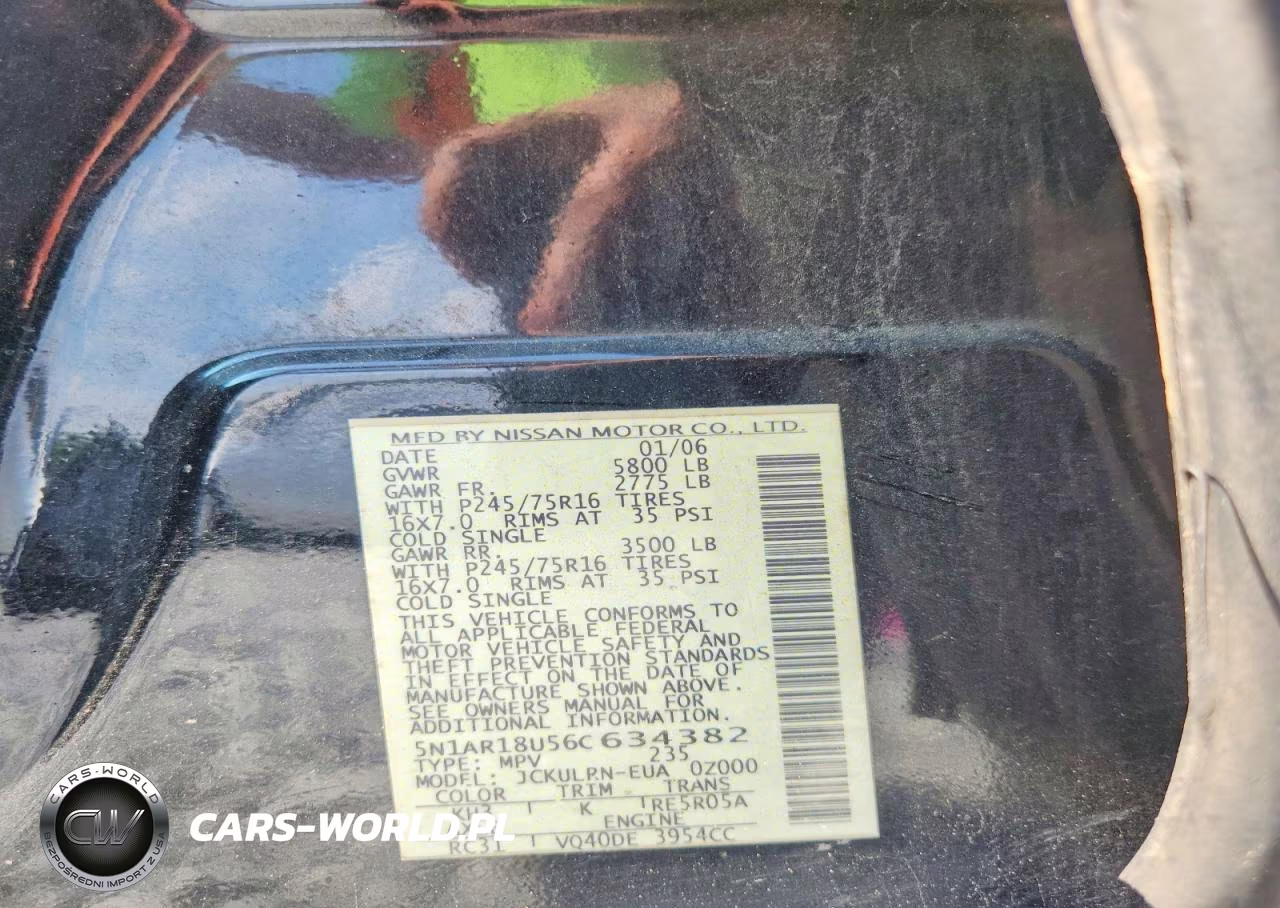 2006 Nissan Pathfinder S VIN:5N1AR18U56C634382 - 13