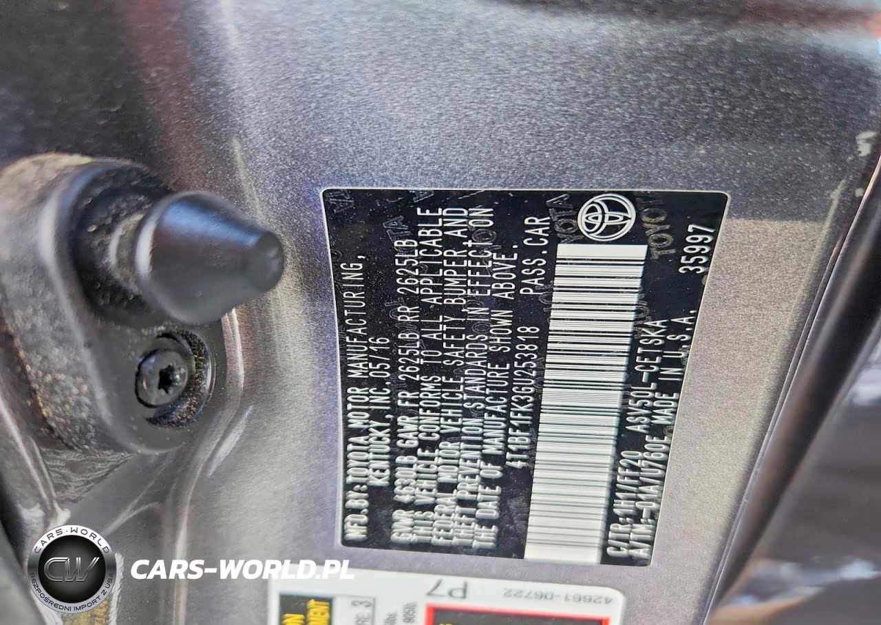 2016 Toyota Camry Se VIN:4T1BF1FK3GU253818 - 13