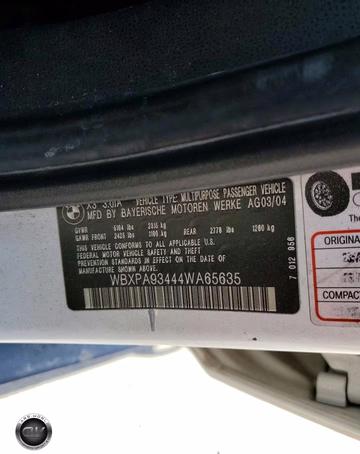 2004 BMW X3 3.0I VIN:WBXPA93444WA65635 - 13