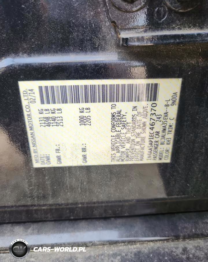 2014 Nissan Maxima 3.5 Sv VIN:1N4AA5AP1EC467370 - 12