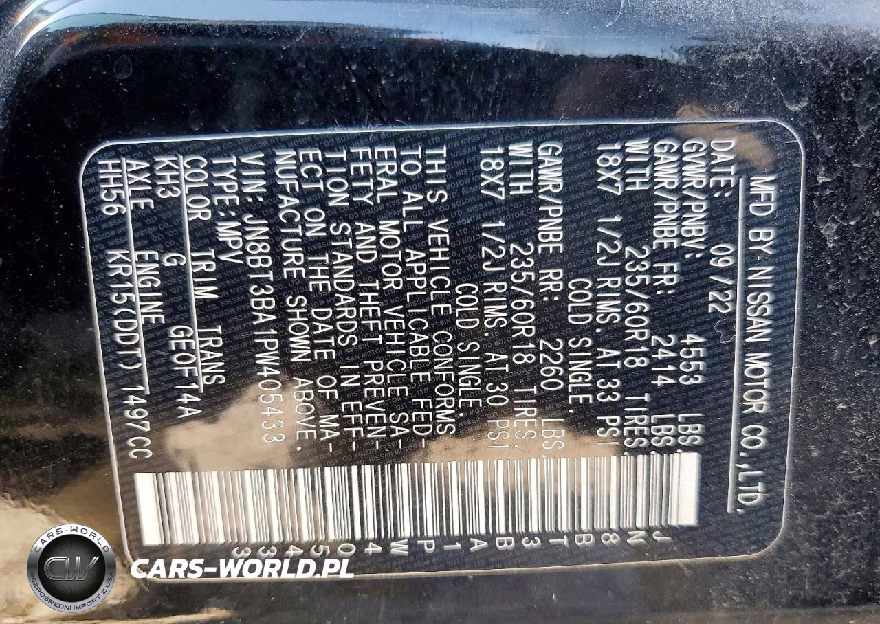 2023 Nissan Rogue Sv VIN:JN8BT3BA1PW405433 - 13