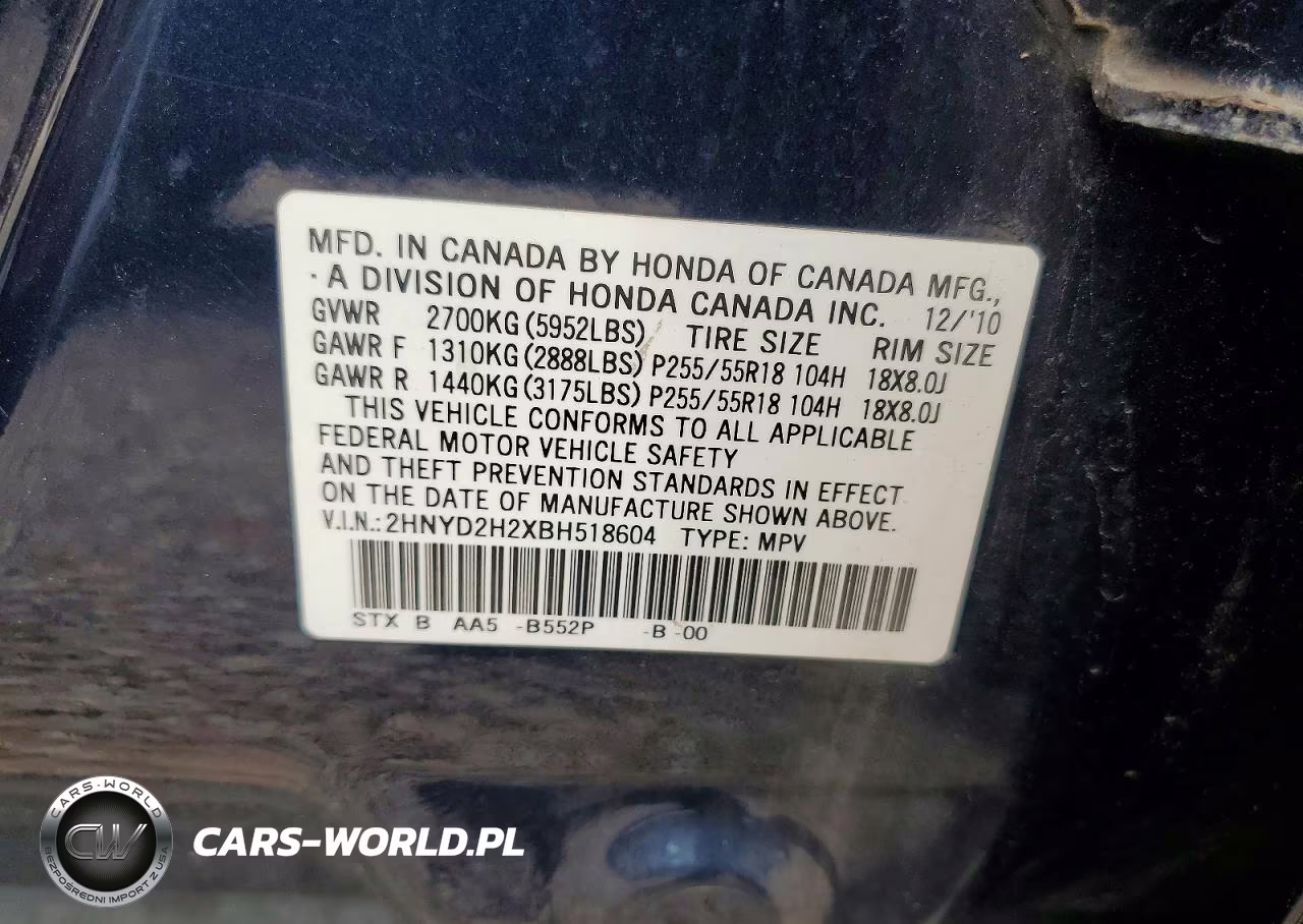2011 Acura Mdx VIN:2HNYD2H2XBH518604 - 13