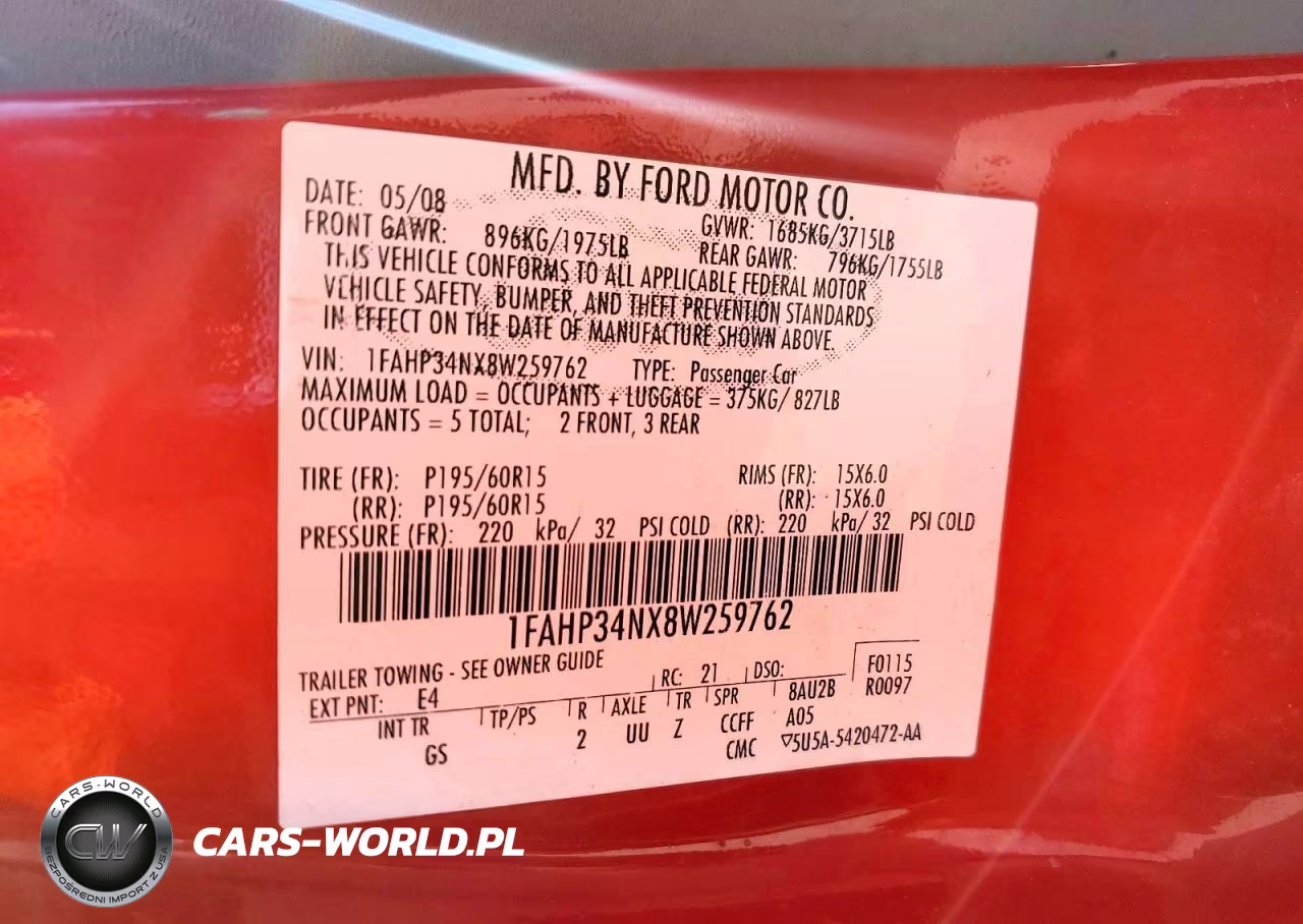 2008 Ford Focus S-Se VIN:1FAHP34NX8W259762 - 13