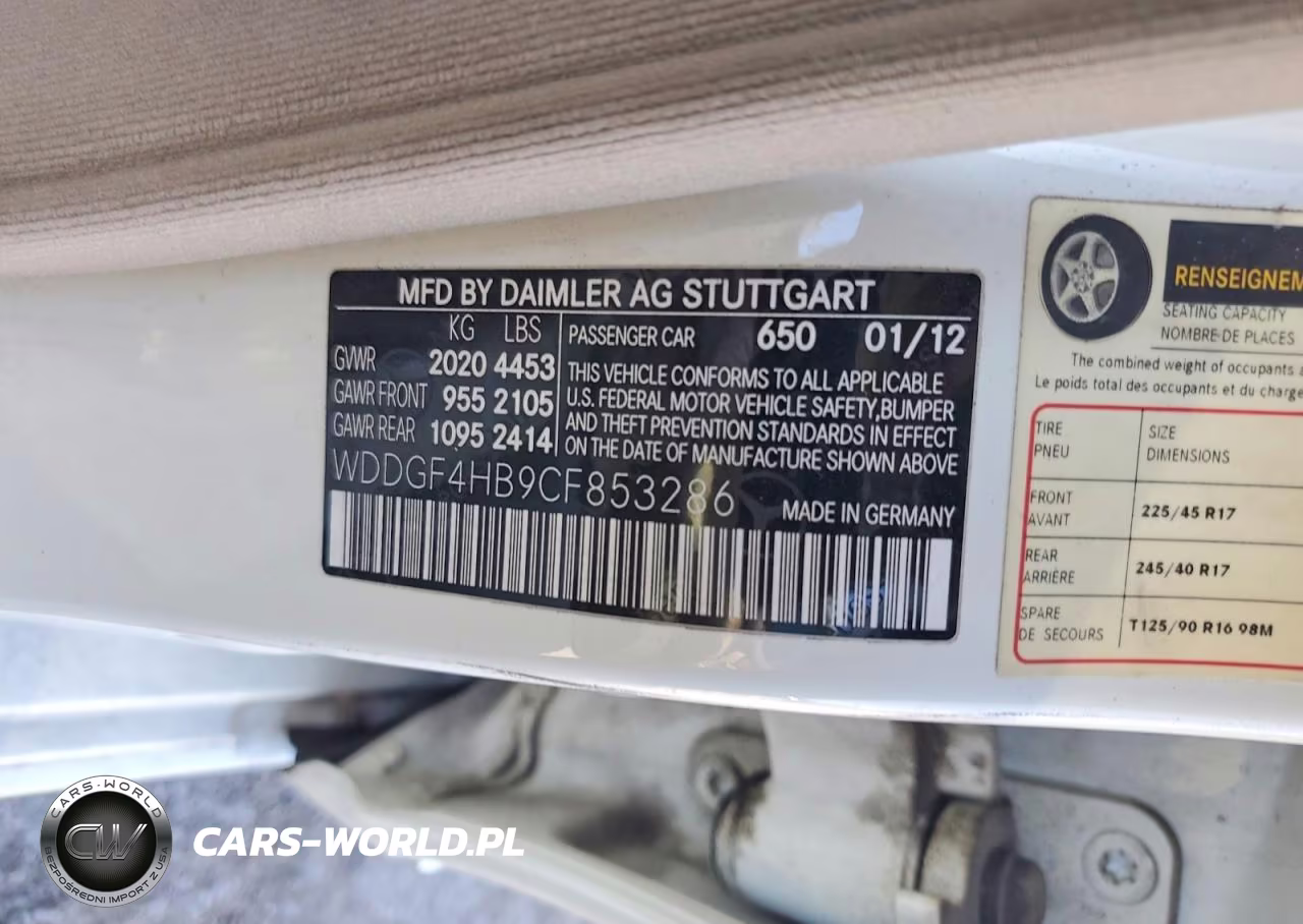 2012 Mercedes-Benz C 250 VIN:WDDGF4HB9CF853286 - 12