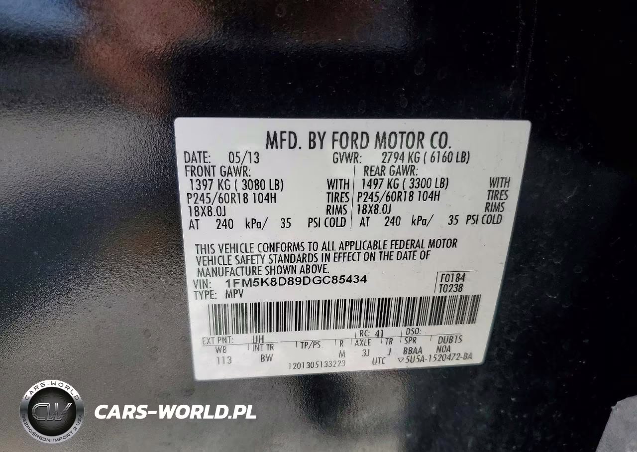 2013 Ford Explorer Xlt VIN:1FM5K8D89DGC85434 - 13