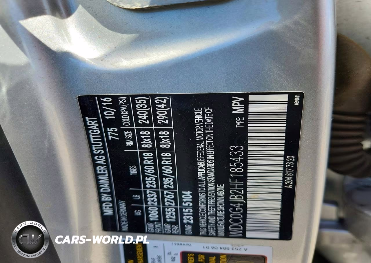 2017 Mercedes-Benz Glc 300 VIN:WDC0G4JB2HF185433 - 13