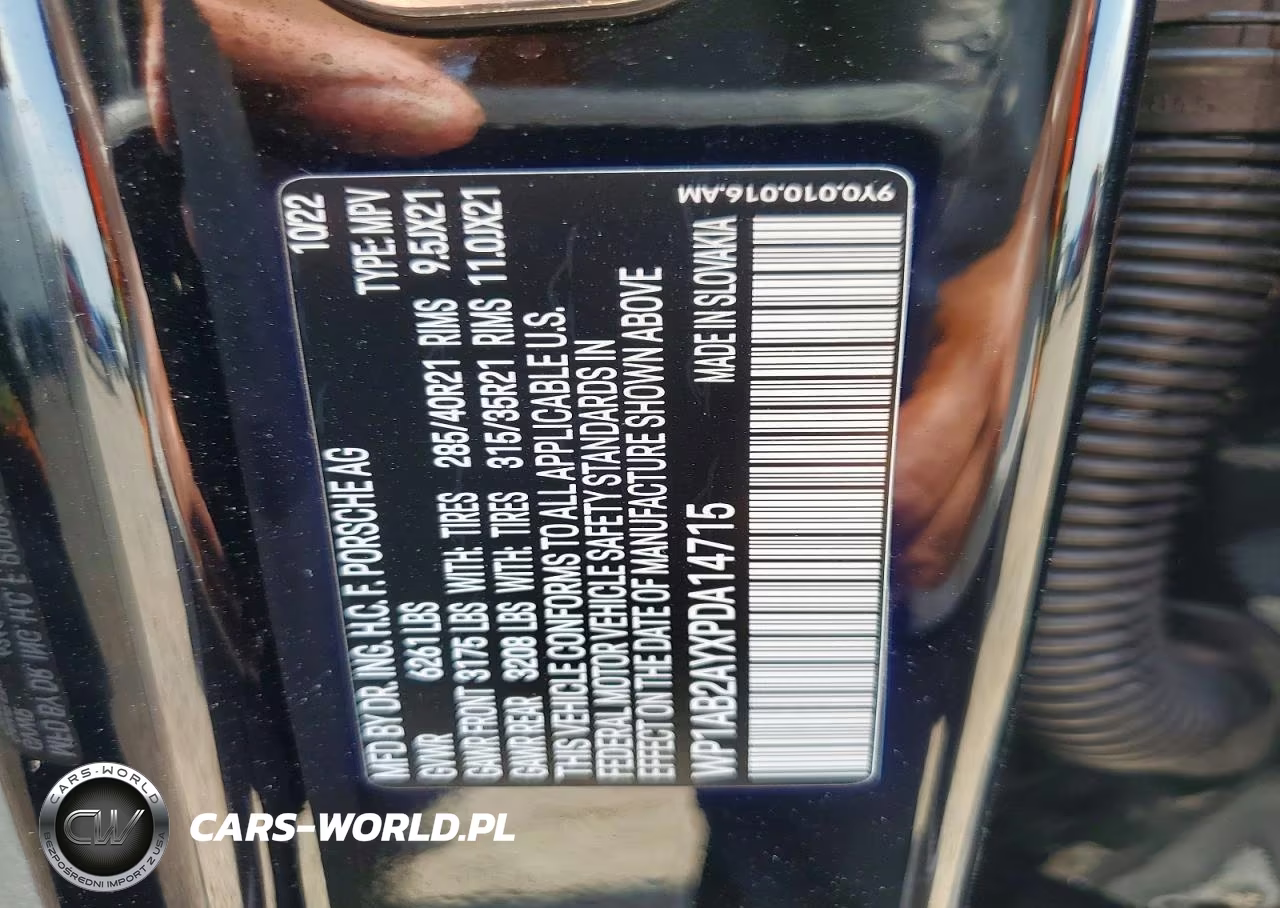 2023 Porsche Cayenne S VIN:WP1AB2AYXPDA14715 - 14