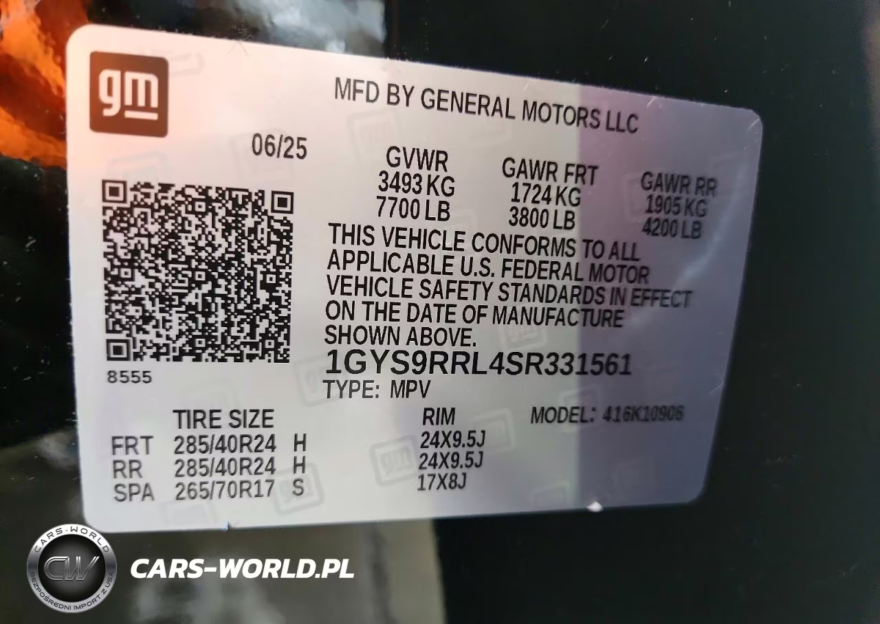 2025 Cadillac Escalade Esv Sport Platinum VIN:1GYS9RRL4SR331561 - 14