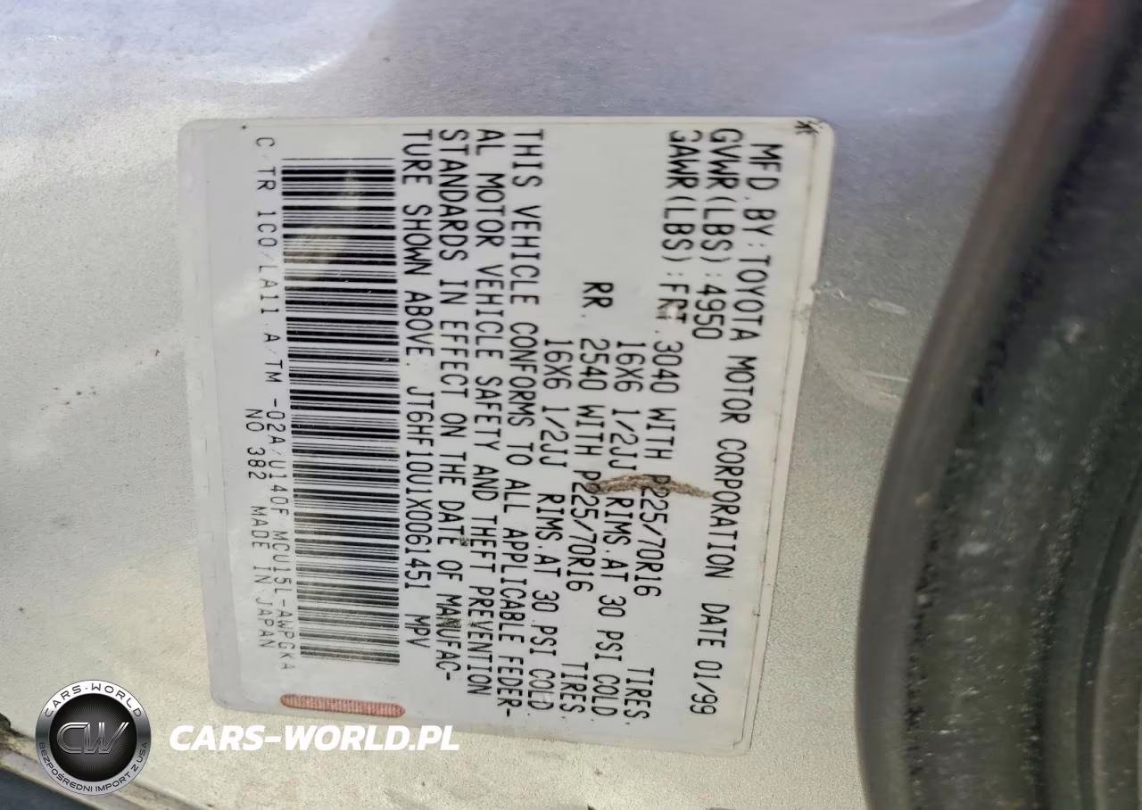 1999 Lexus Rx 300 VIN:JT6HF10U1X0061451 - 13