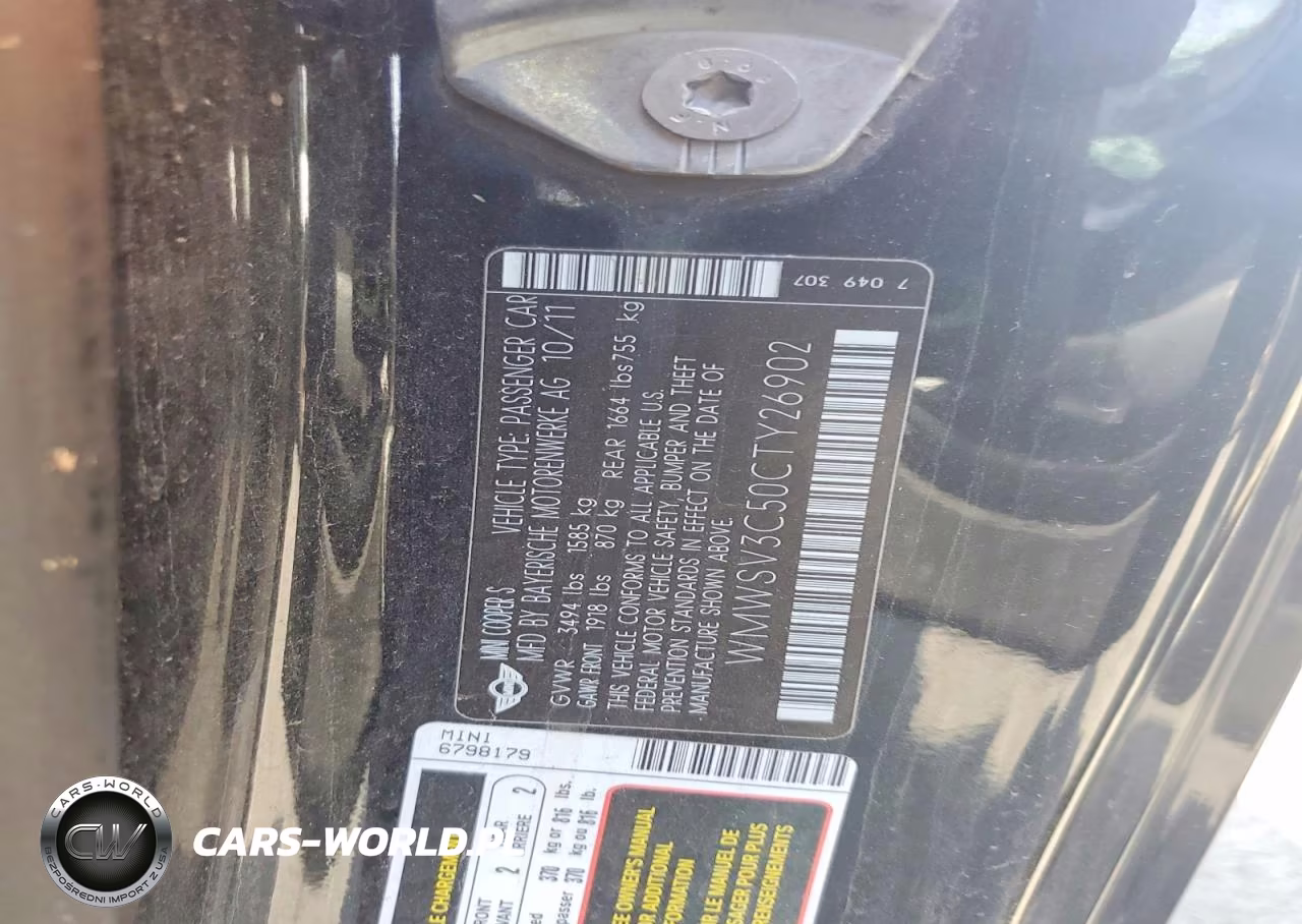 2012 Mini Cooper S VIN:WMWSV3C50CTY26902 - 12