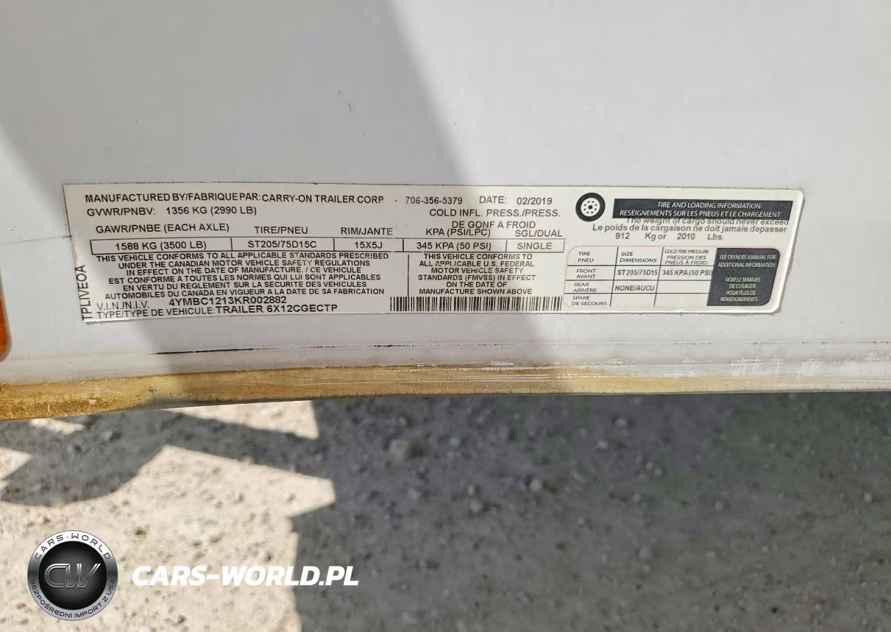 2020 Patriot Interstate 6X12 VIN:4YMBC1213KR002882 - 10