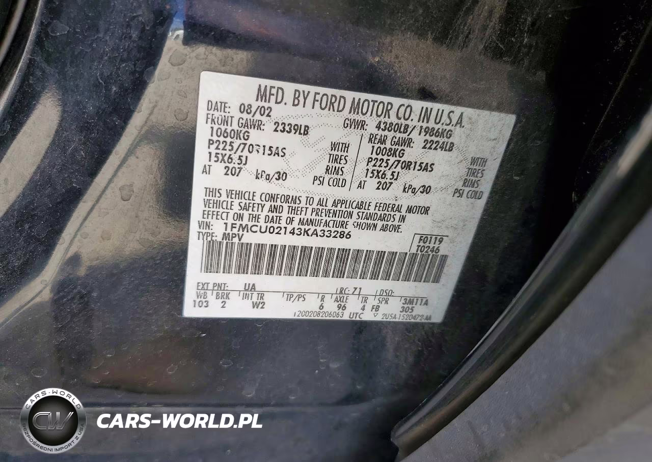2003 Ford Escape Xls VIN:1FMCU02143KA33286 - 13