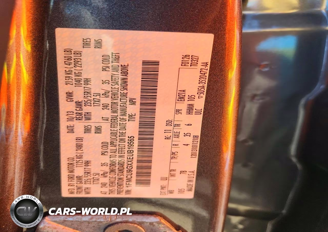2014 Ford Escape Se VIN:1FMCU9GXXEUB19565 - 12
