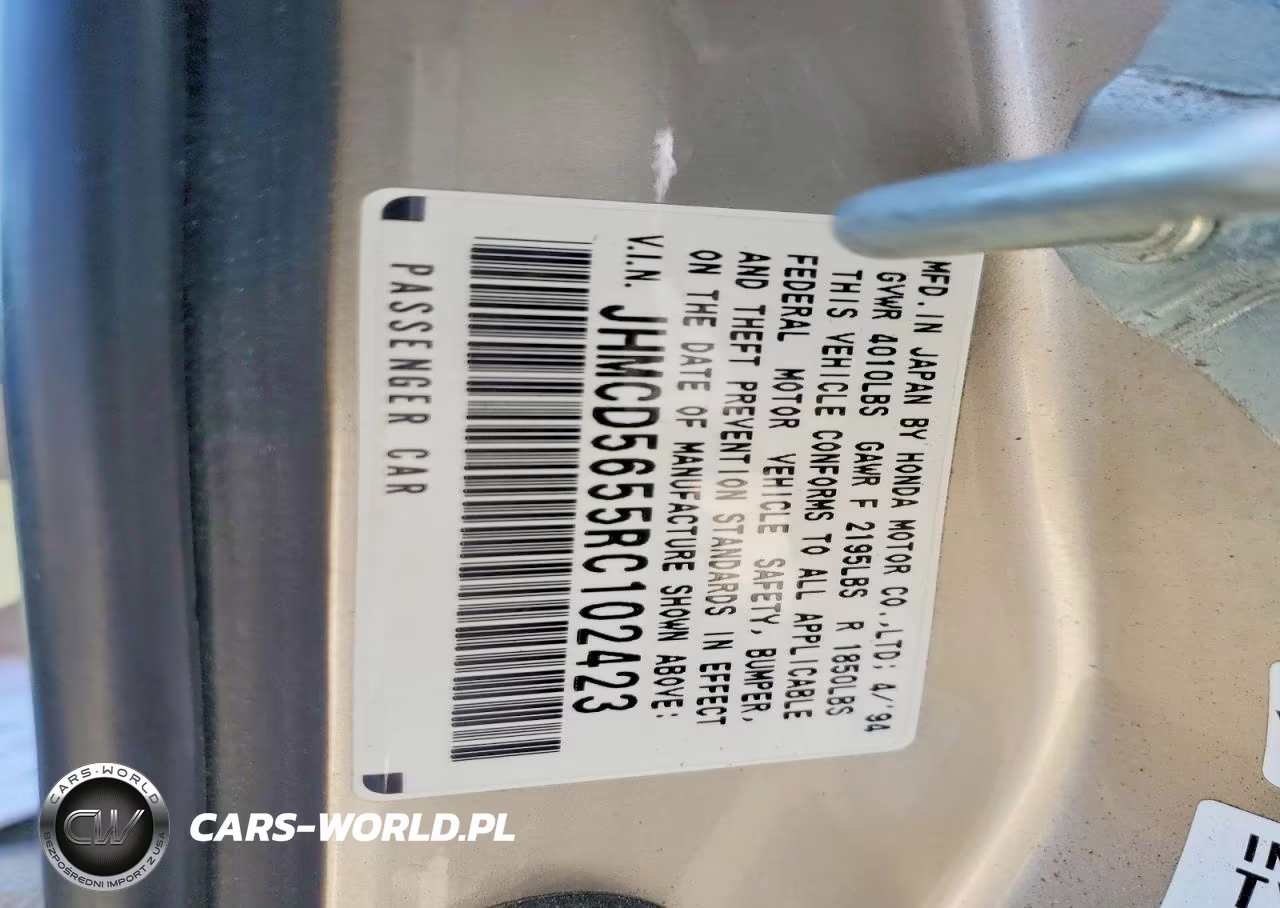 1994 Honda Accord Ex VIN:JHMCD5655RC102423 - 13