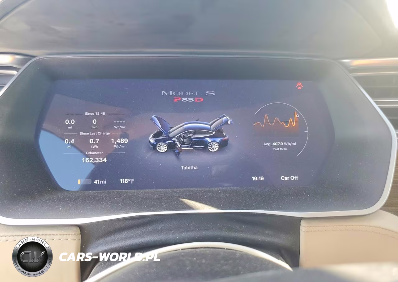 2015 Tesla Model S 85D VIN:5YJSA1H21FFP69795 - 9