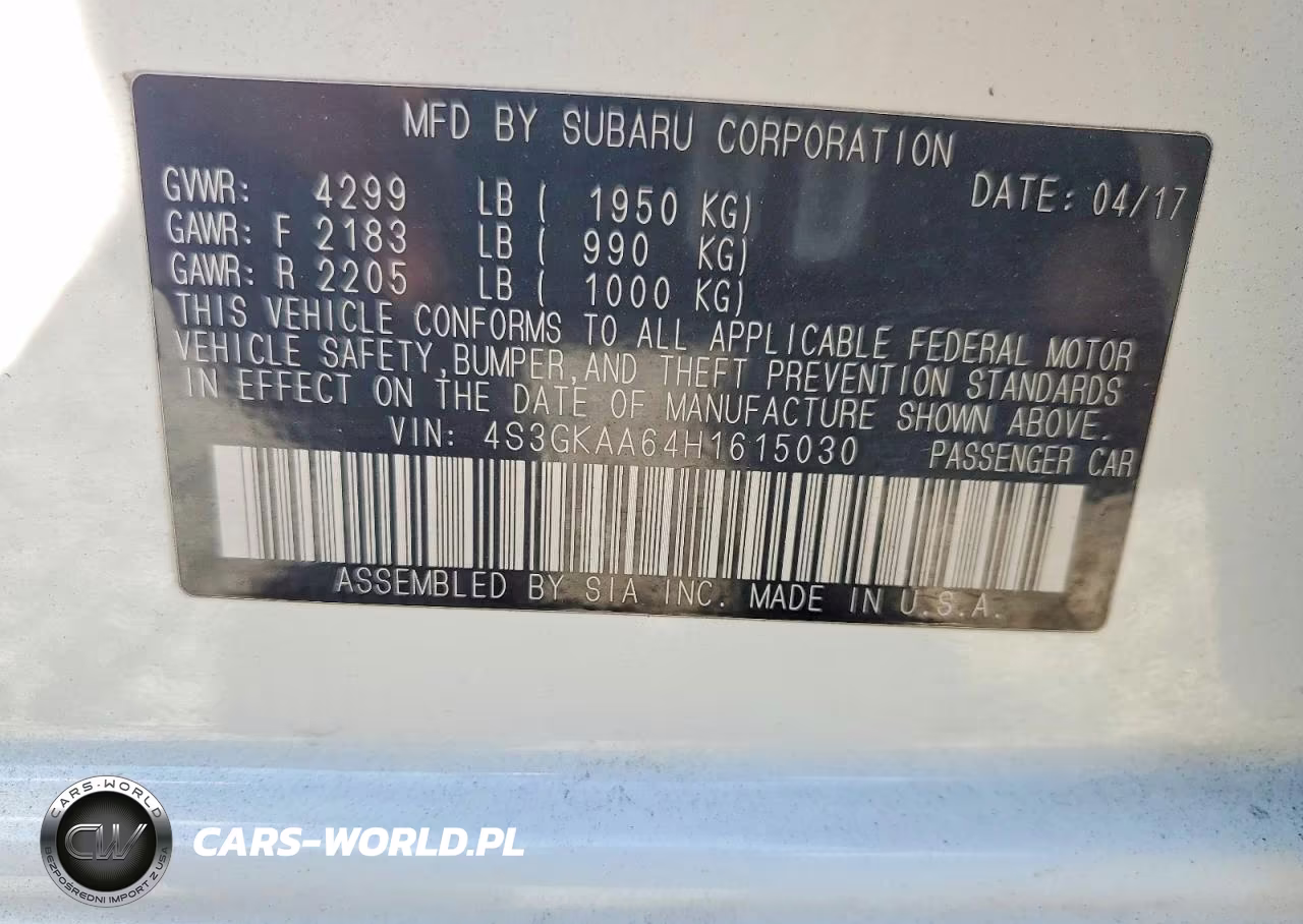 2017 Subaru Impreza VIN:4S3GKAA64H1615030 - 12