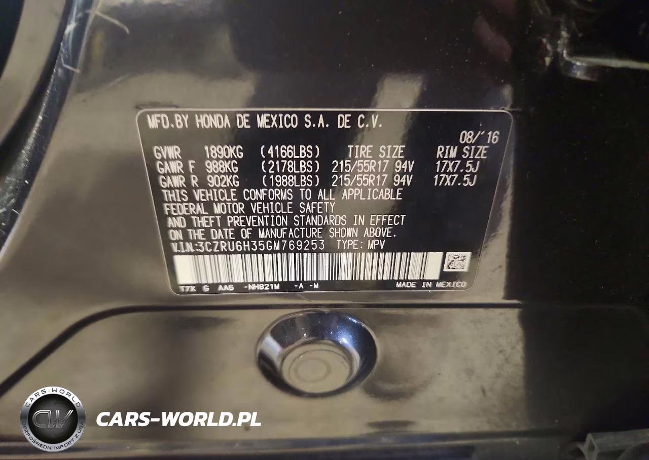2016 Honda Hr-V Lx VIN:3CZRU6H35GM769253 - 13