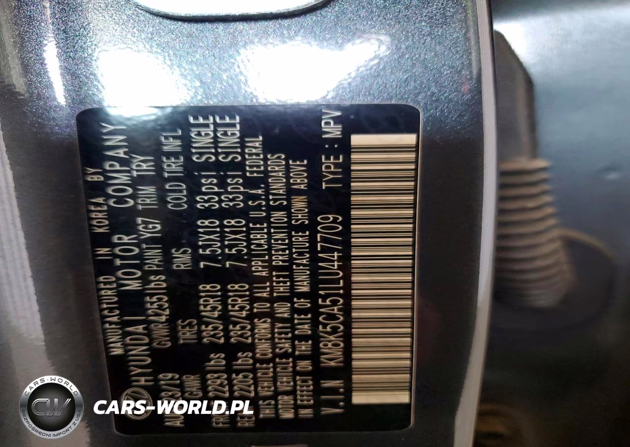 2020 Hyundai Kona Ultimate VIN:KM8K5CA51LU447709 - 12