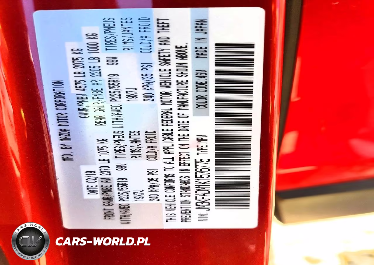 2019 Mazda Cx-5 Grand Touring VIN:JM3KFADM1K1576775 - 14