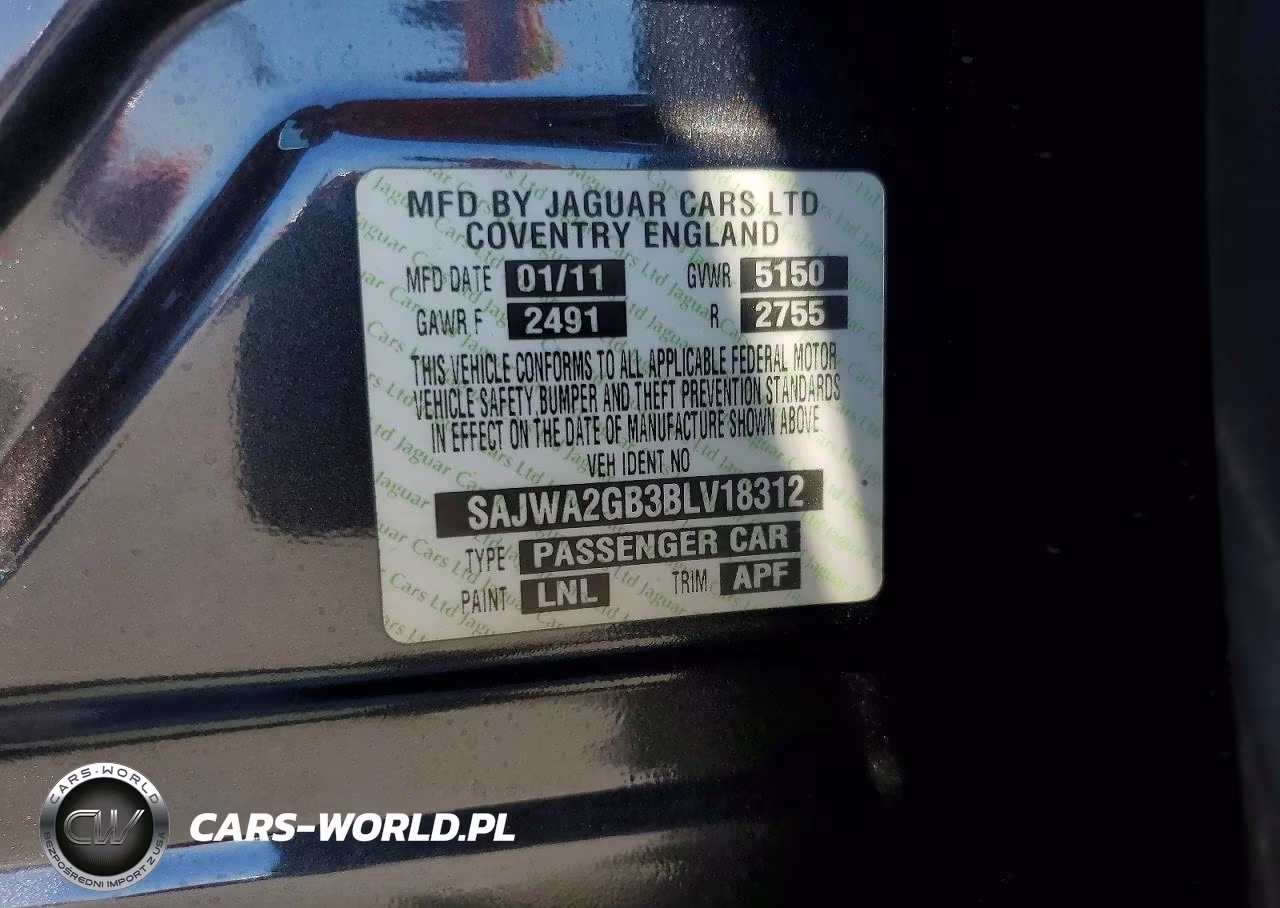 2011 Jaguar Xjl VIN:SAJWA2GB3BLV18312 - 13