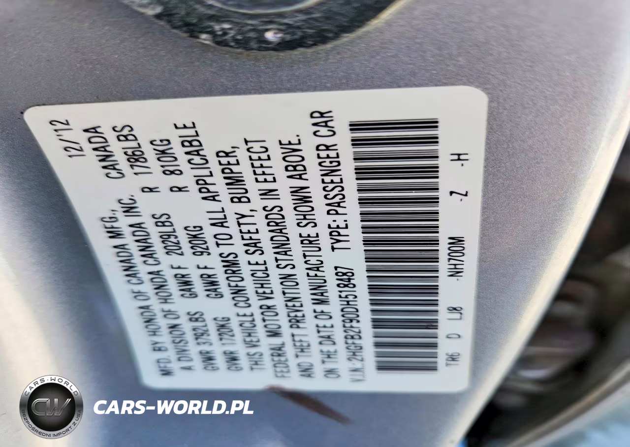 2013 Honda Civic Exl VIN:2HGFB2F90DH518487 - 12