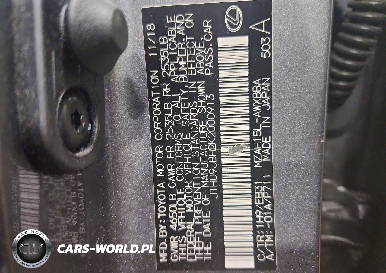 2019 Lexus Ux 250H VIN:JTHU9JBH2K2000913 - 14