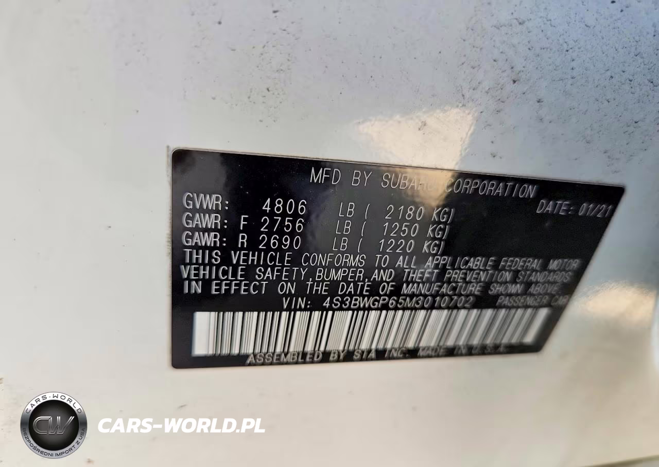2021 Subaru Legacy Touring Xt VIN:4S3BWGP65M3010702 - 12