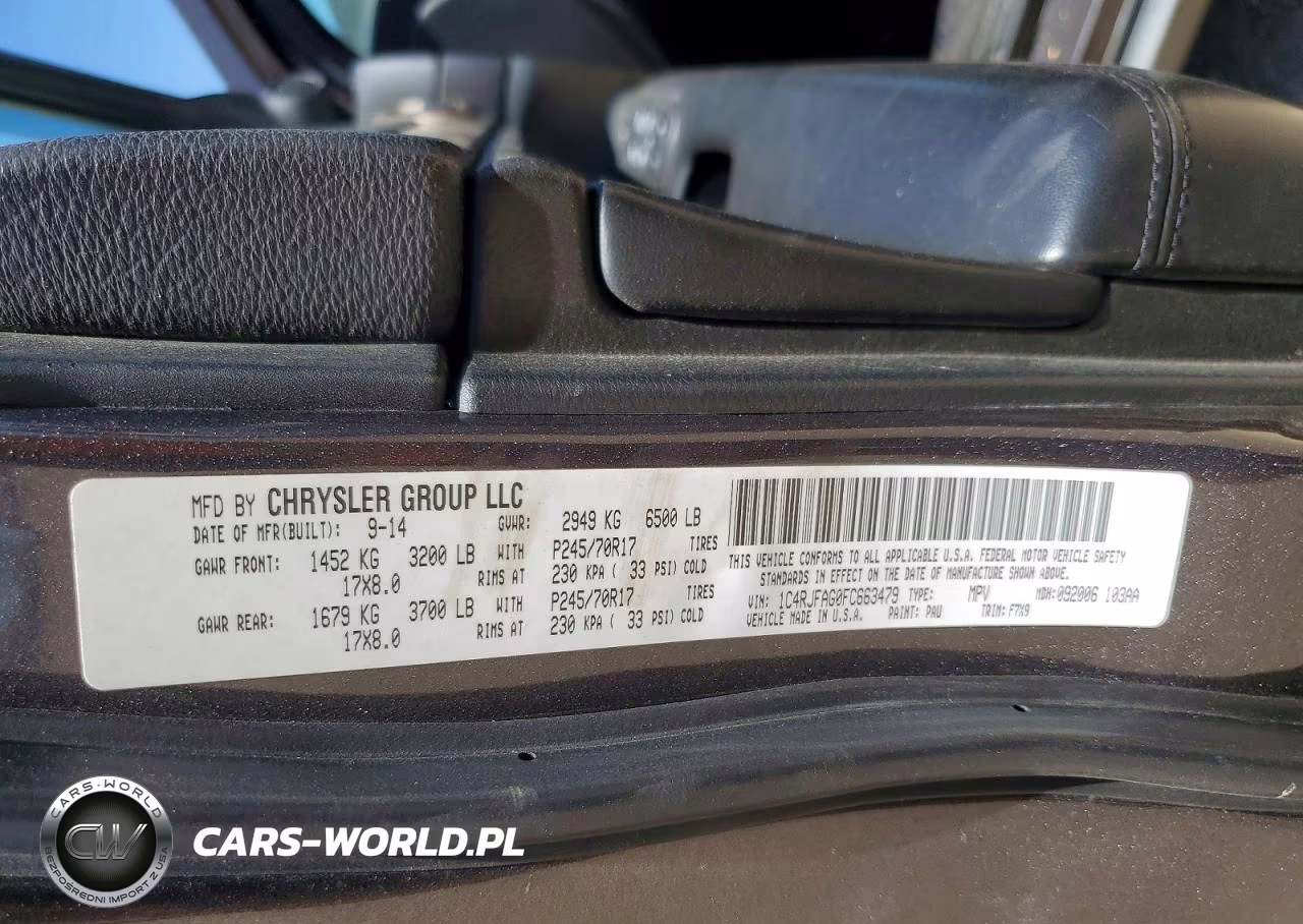 2015 Jeep Grand Cherokee Laredo VIN:1C4RJFAG0FC663479 - 12
