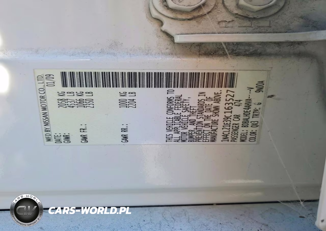 2009 Nissan Altima Hybrid VIN:1N4CL21E39C163527 - 12