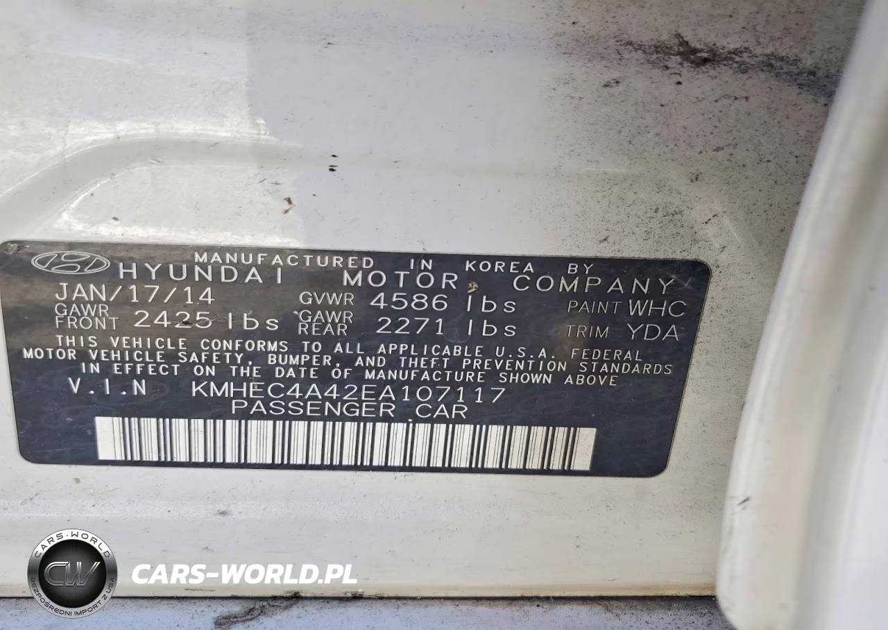 2014 Hyundai Sonata Hybrid VIN:KMHEC4A42EA107117 - 12