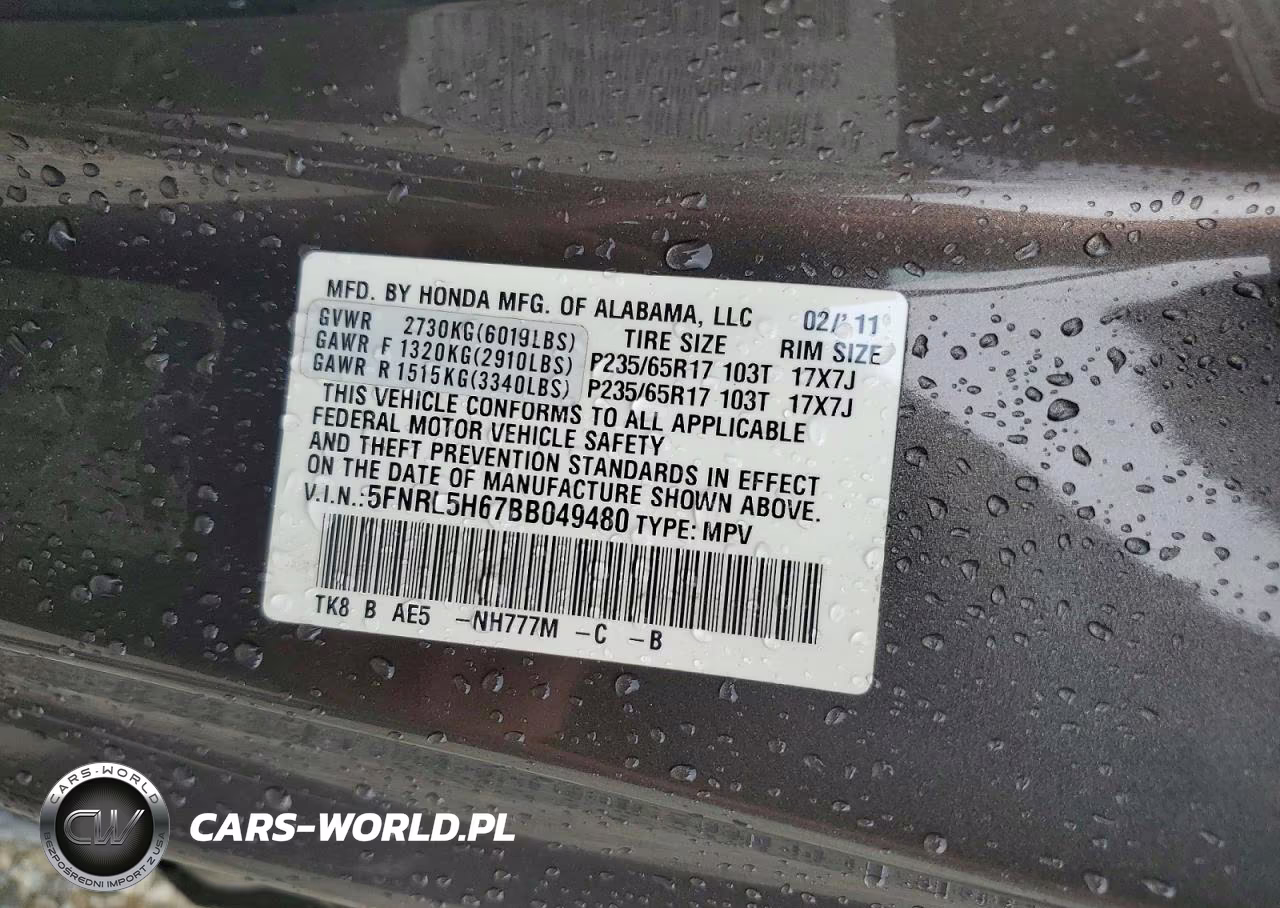 2011 Honda Odyssey Exl VIN:5FNRL5H67BB049480 - 13