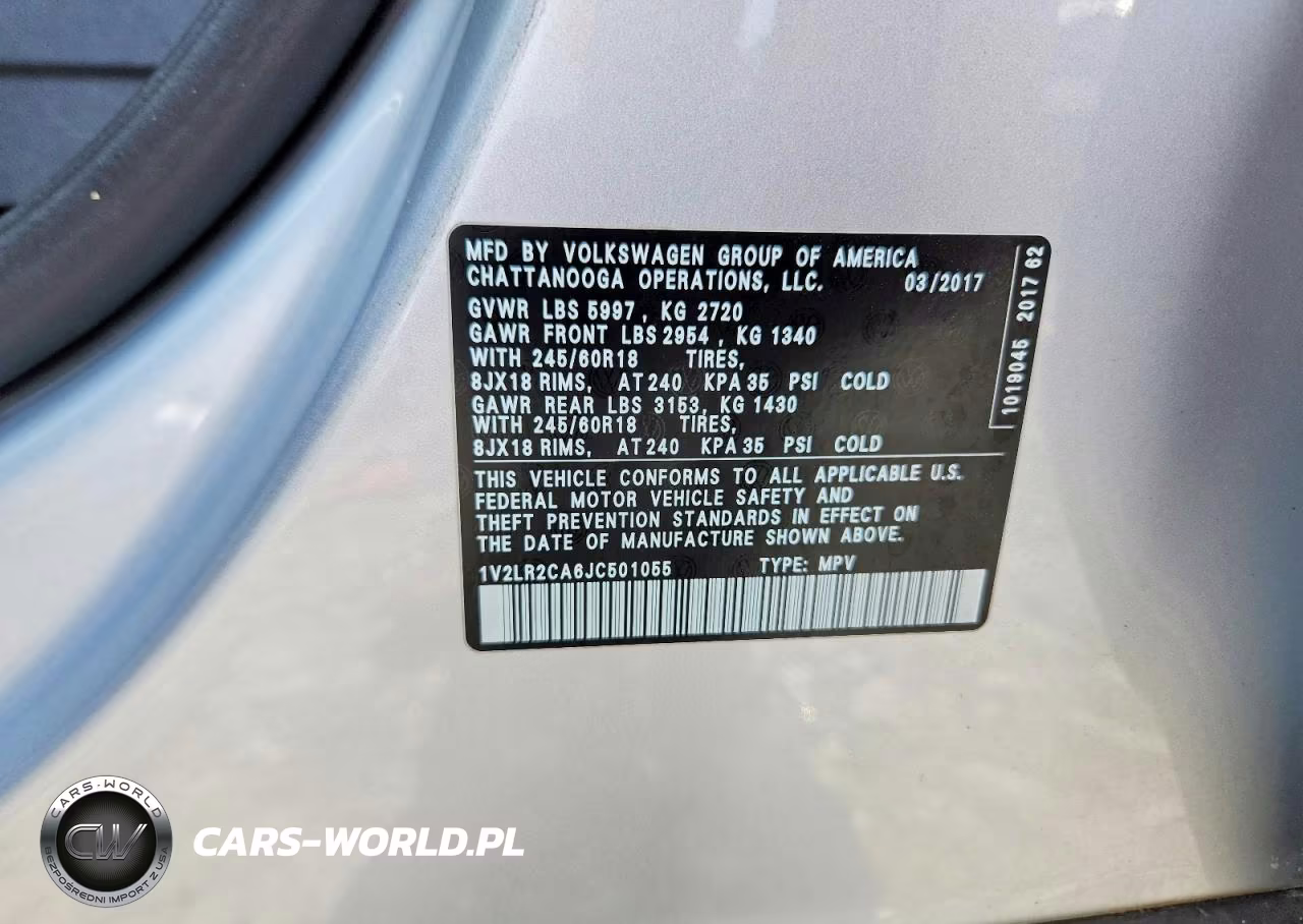 2018 Volkswagen Atlas Se VIN:1V2LR2CA6JC501055 - 12